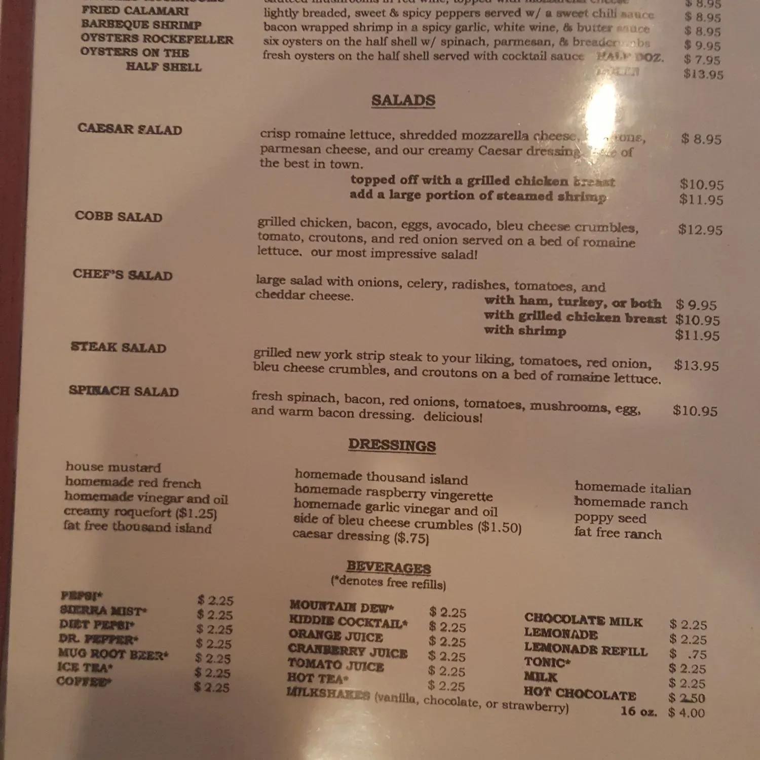Fritz's Restaurant aka The Wagon Wheel Menu - Updated November 2025