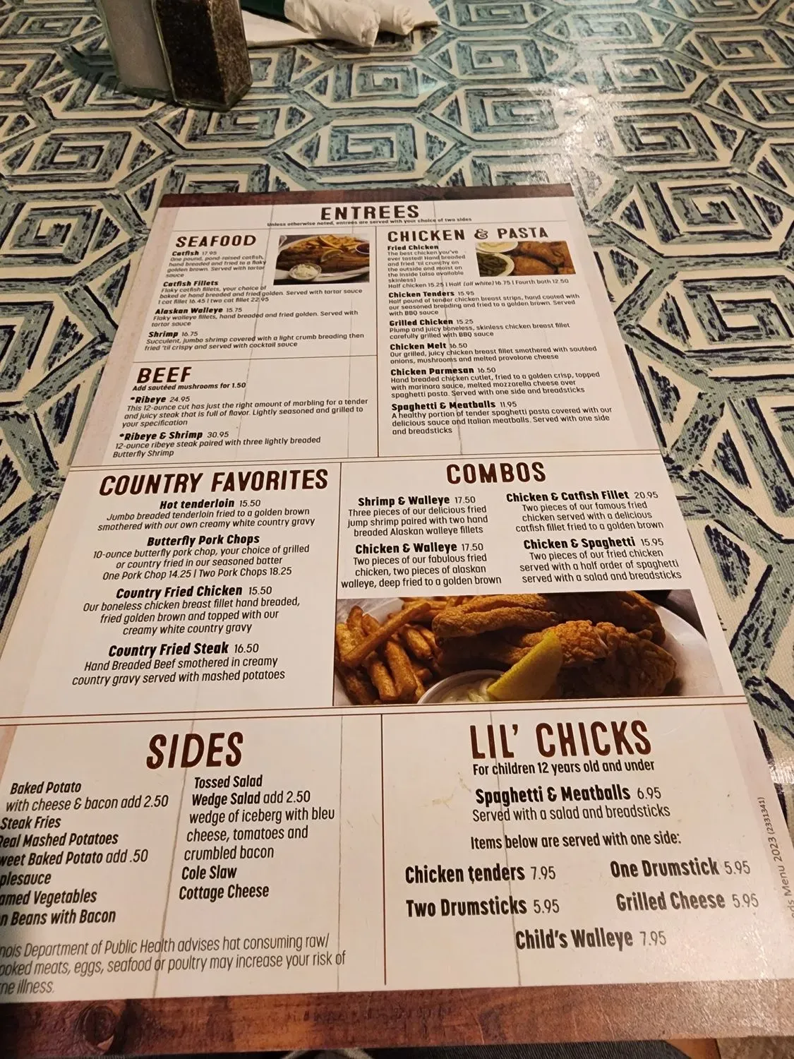 Gil's Supper Club Menu - Updated November 2025