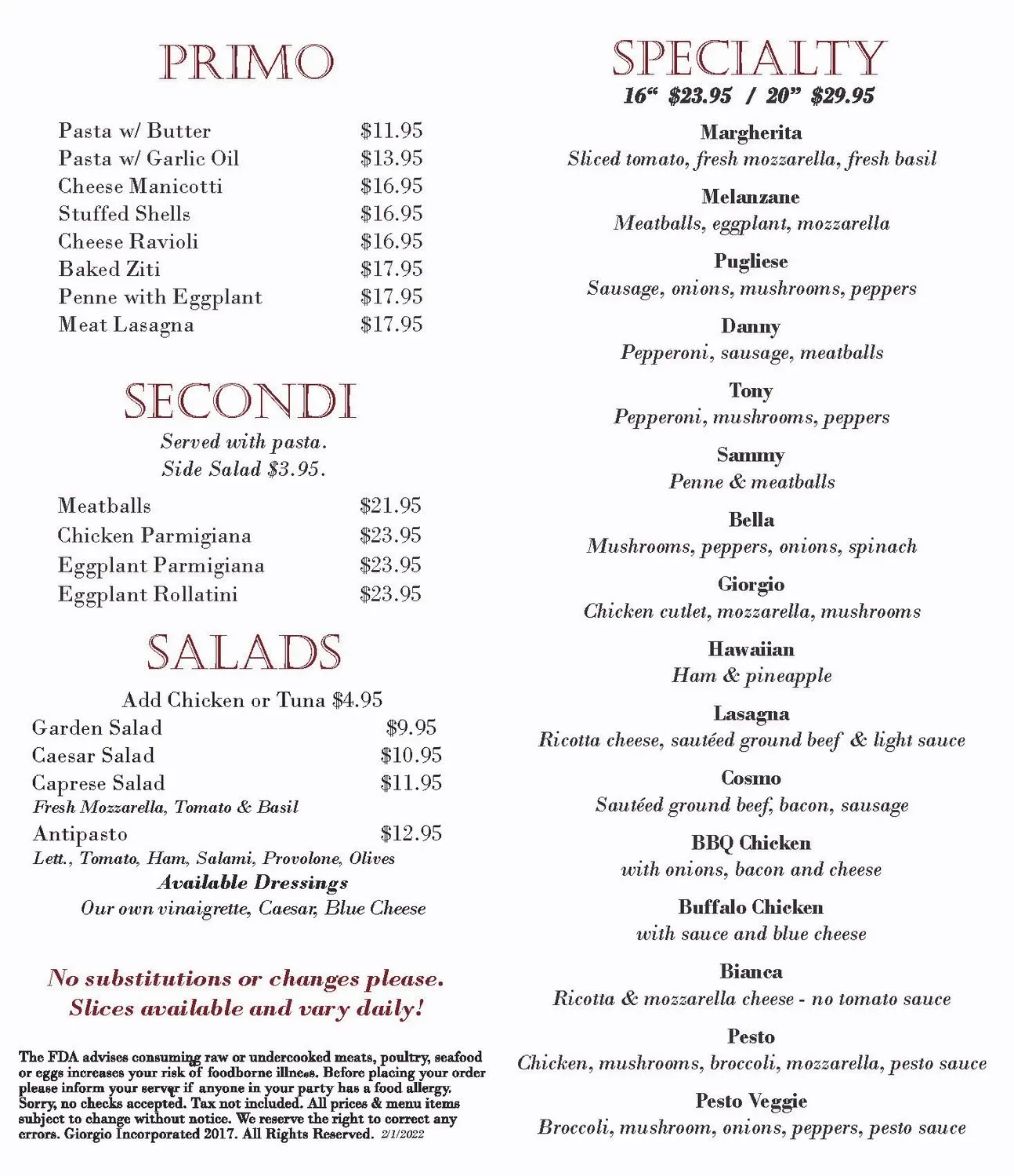 Menu 1