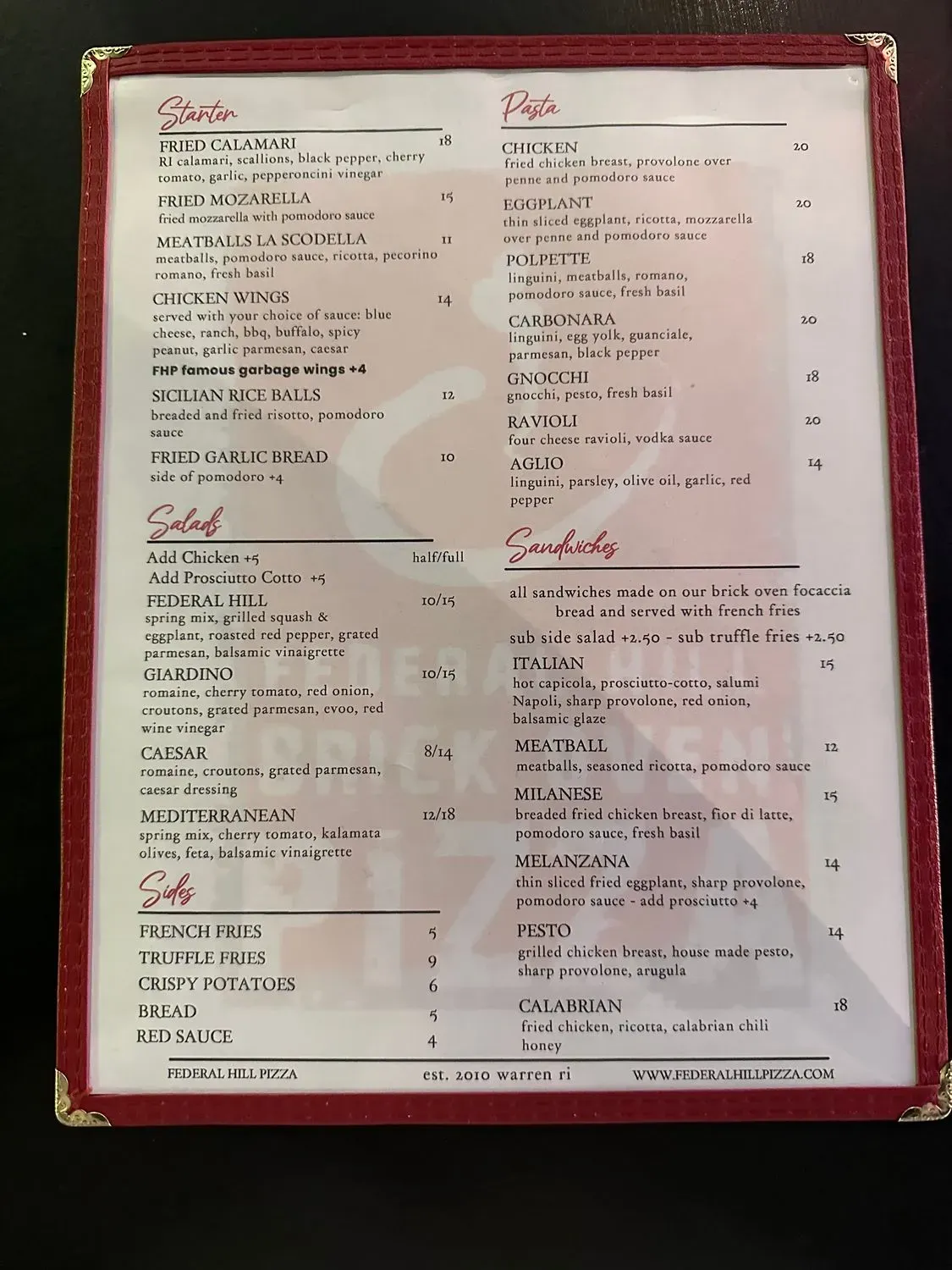 Menu 1