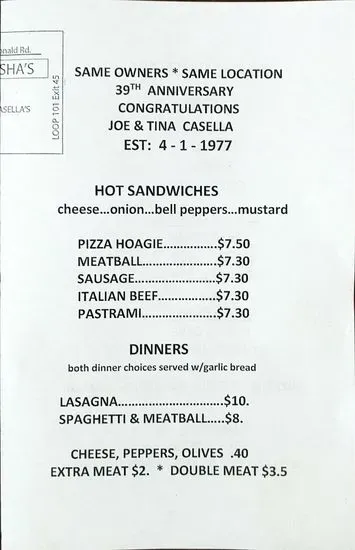 Menu 5