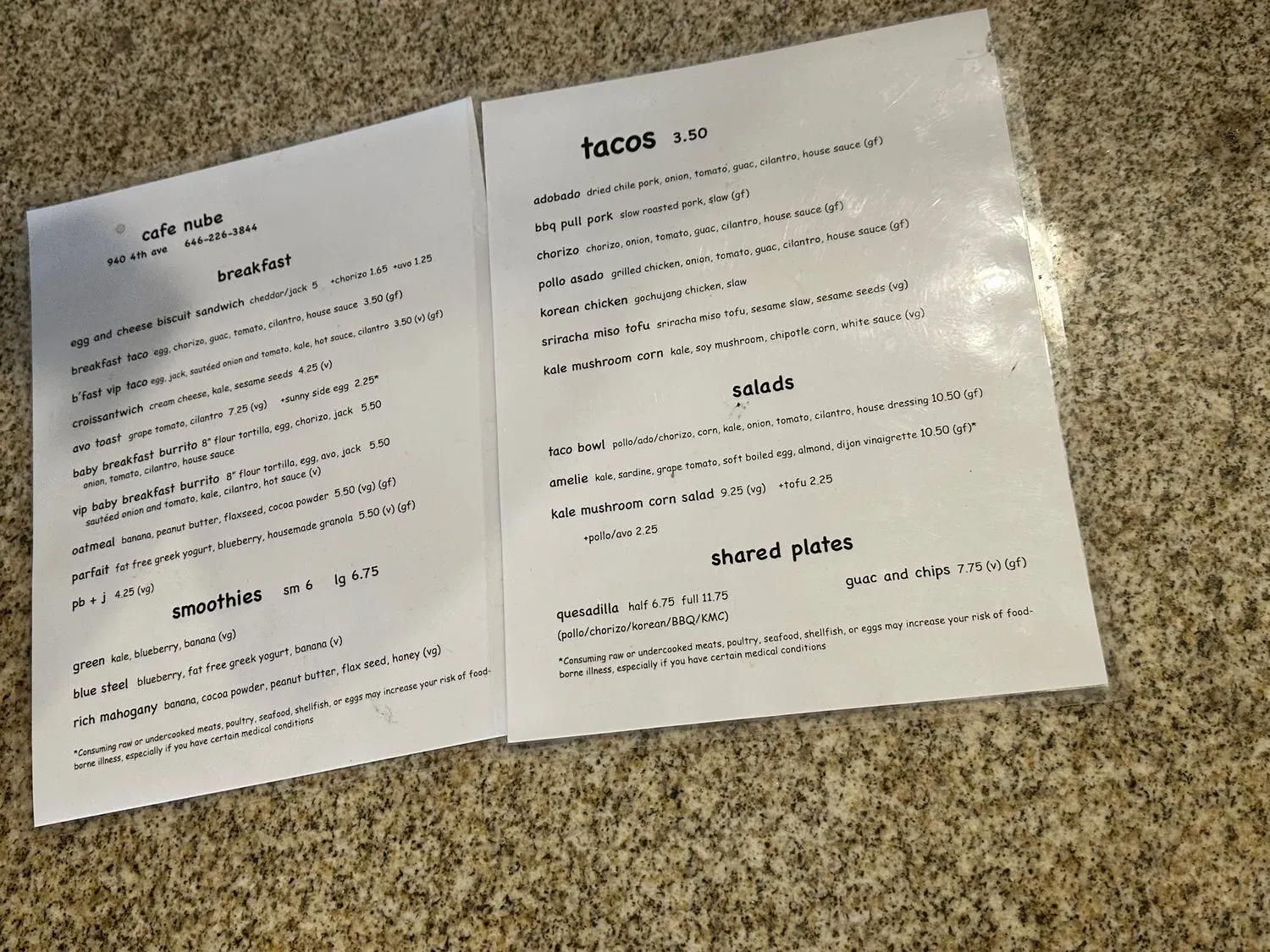 Menu 1