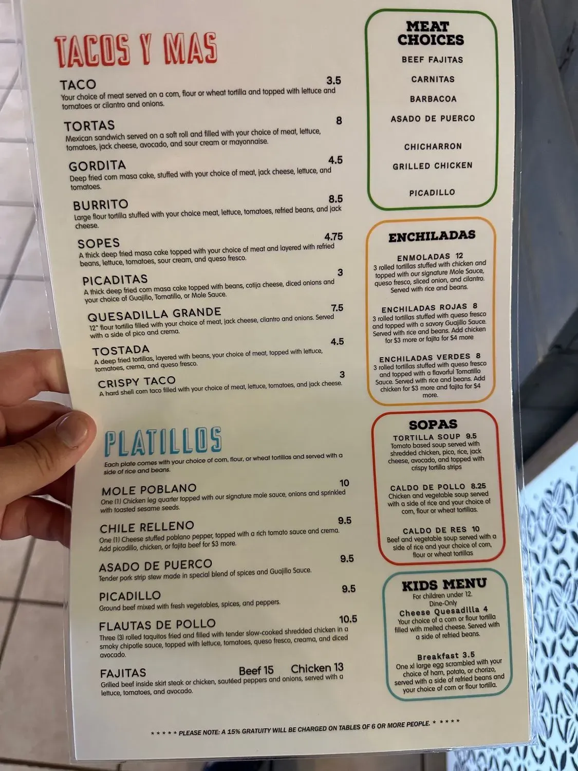 Menu 1