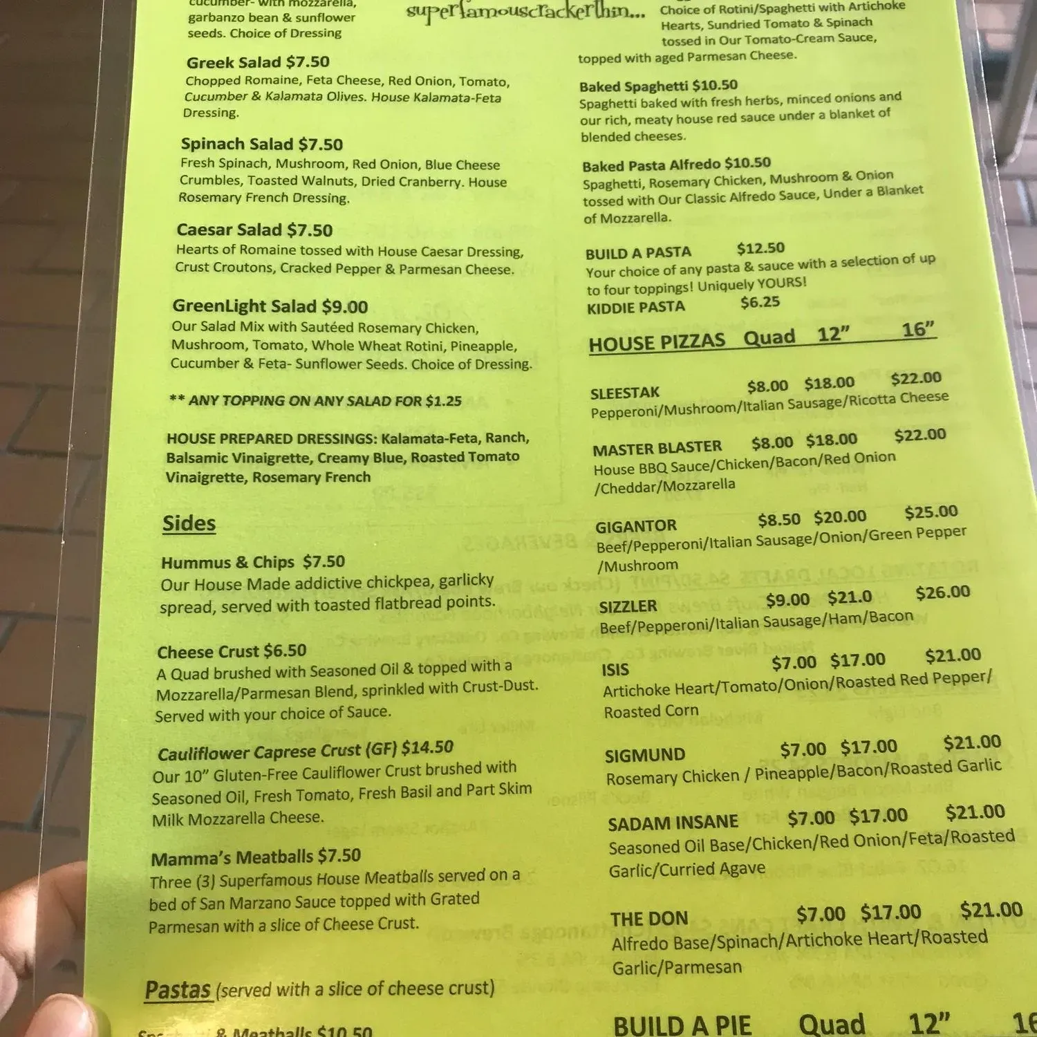 Menu 1