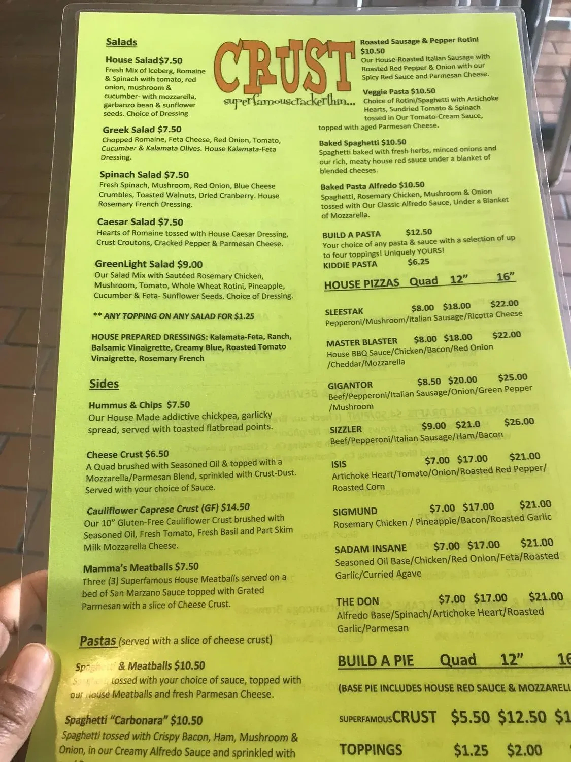 Menu 1