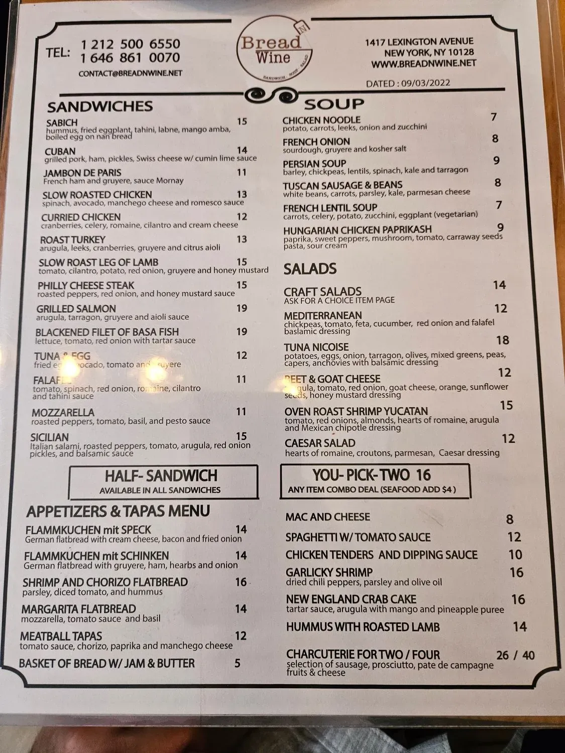 Menu 1