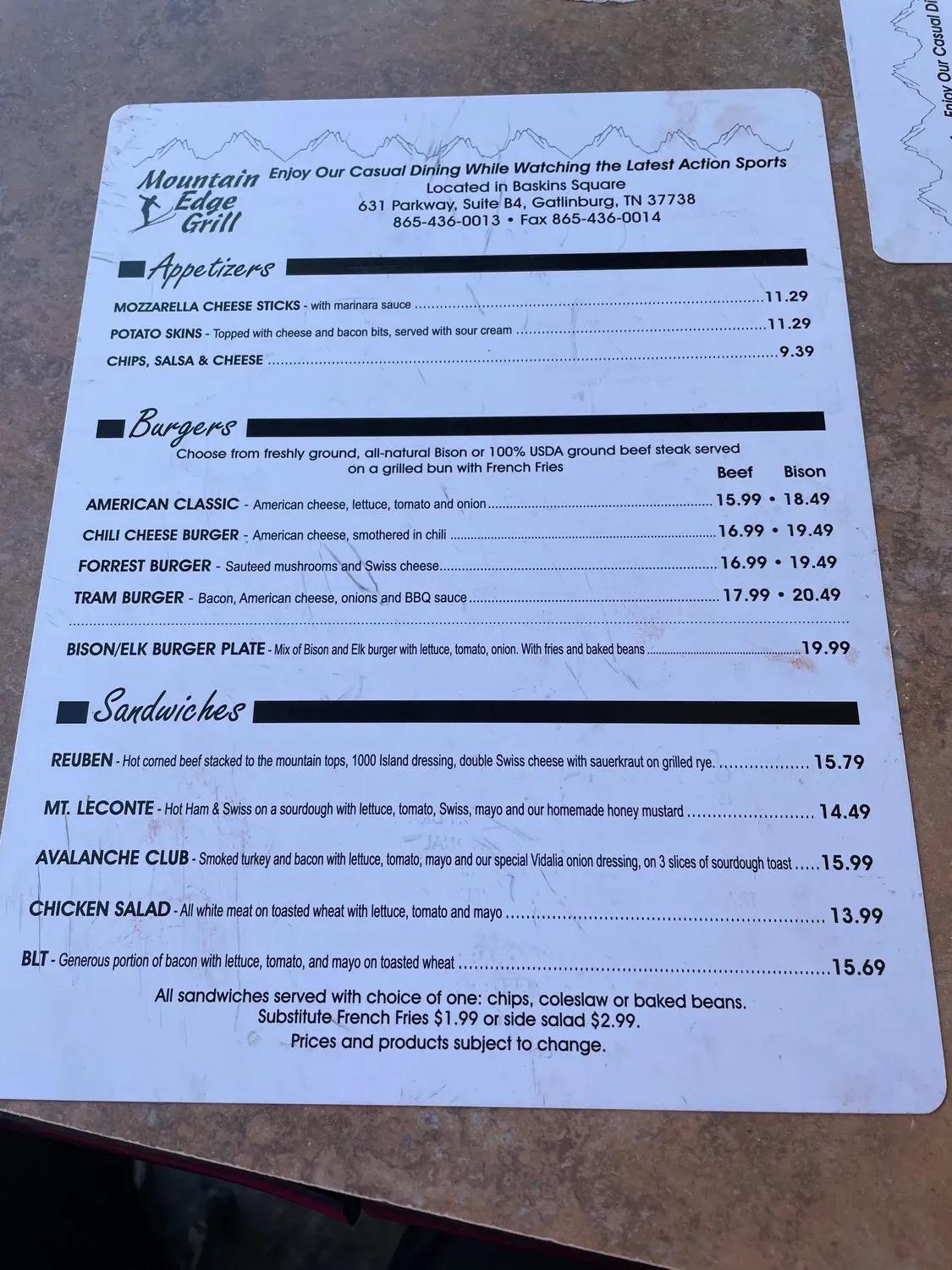 Menu 4