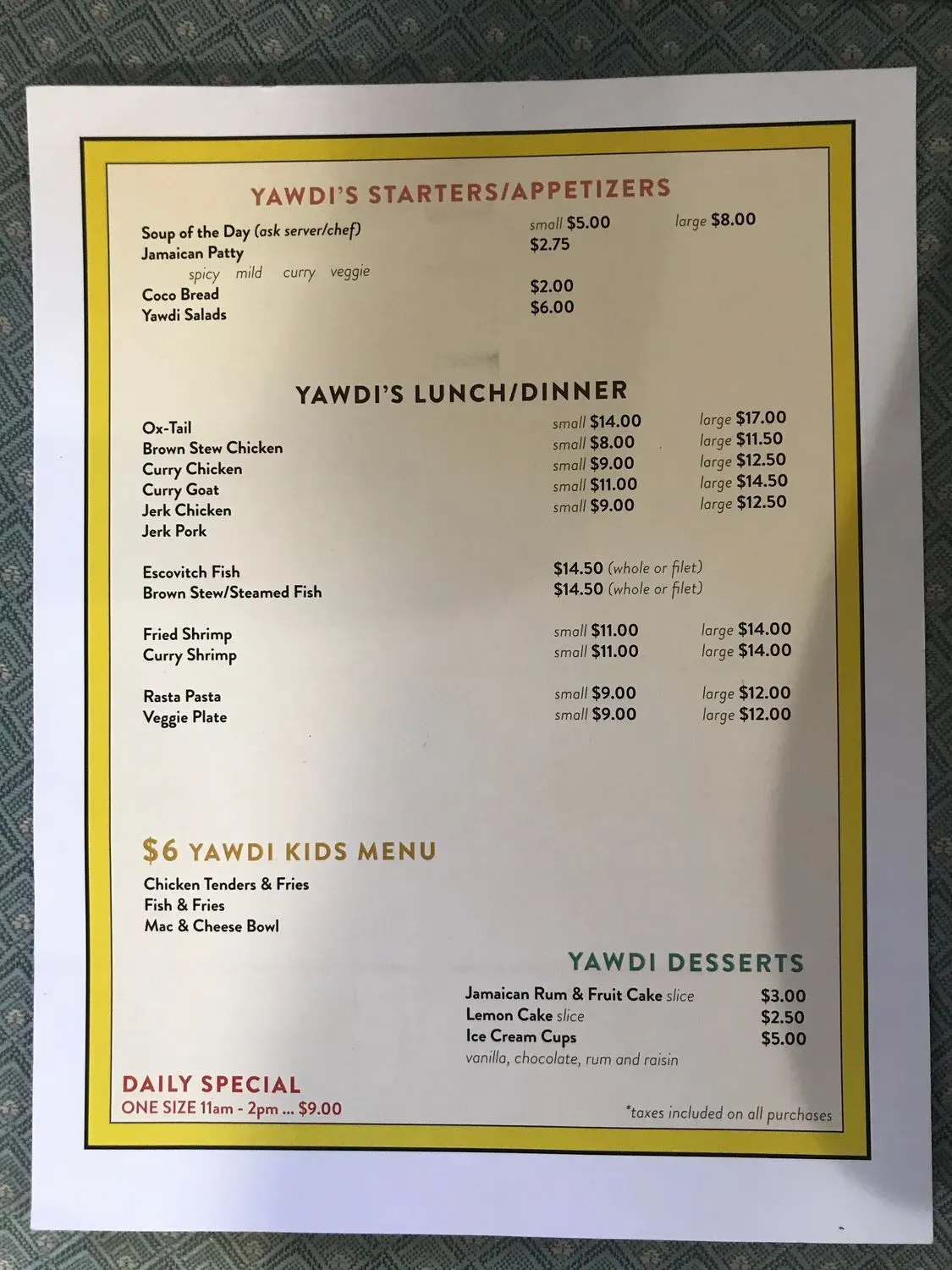 Menu 1