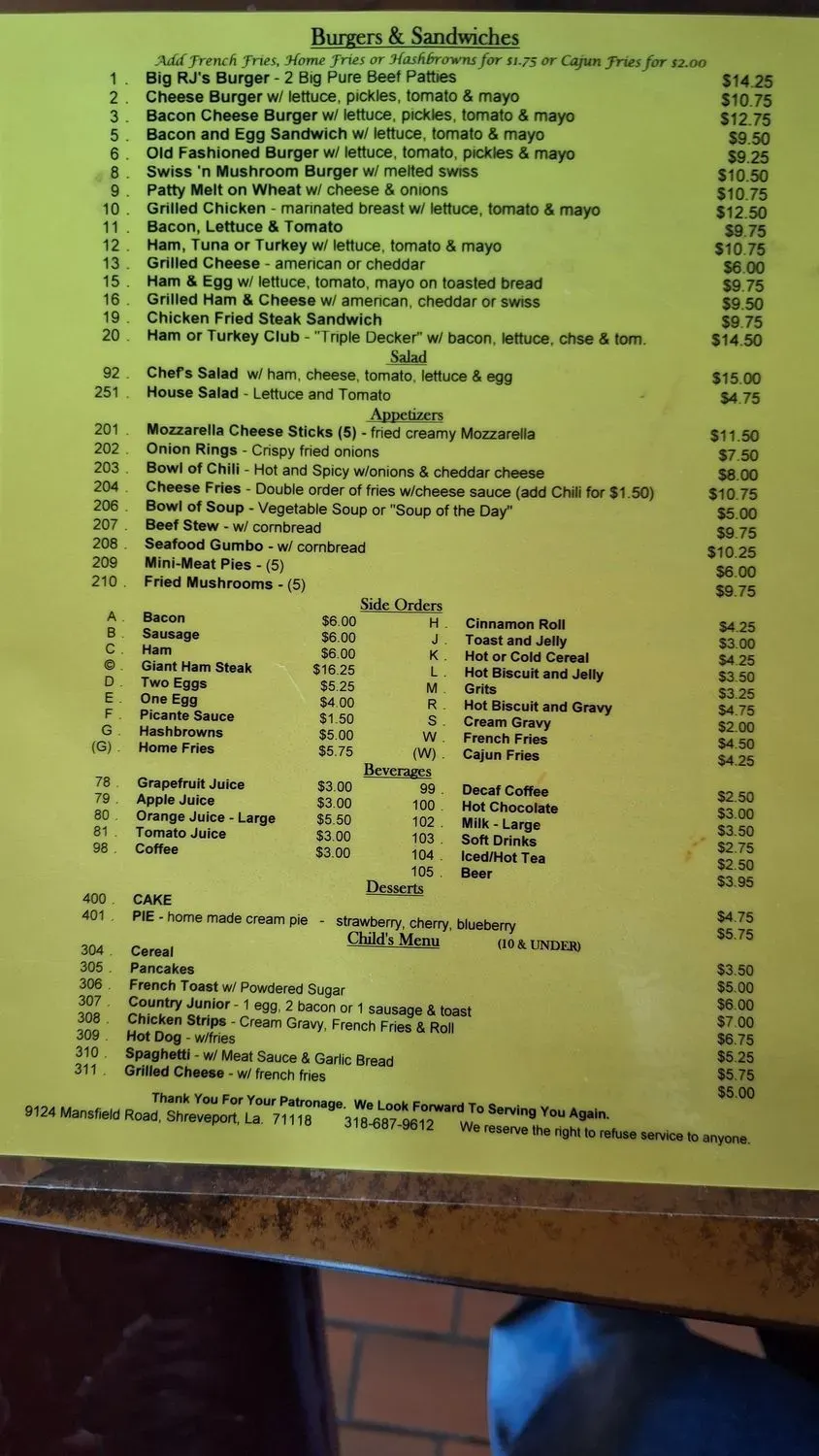 Menu 6