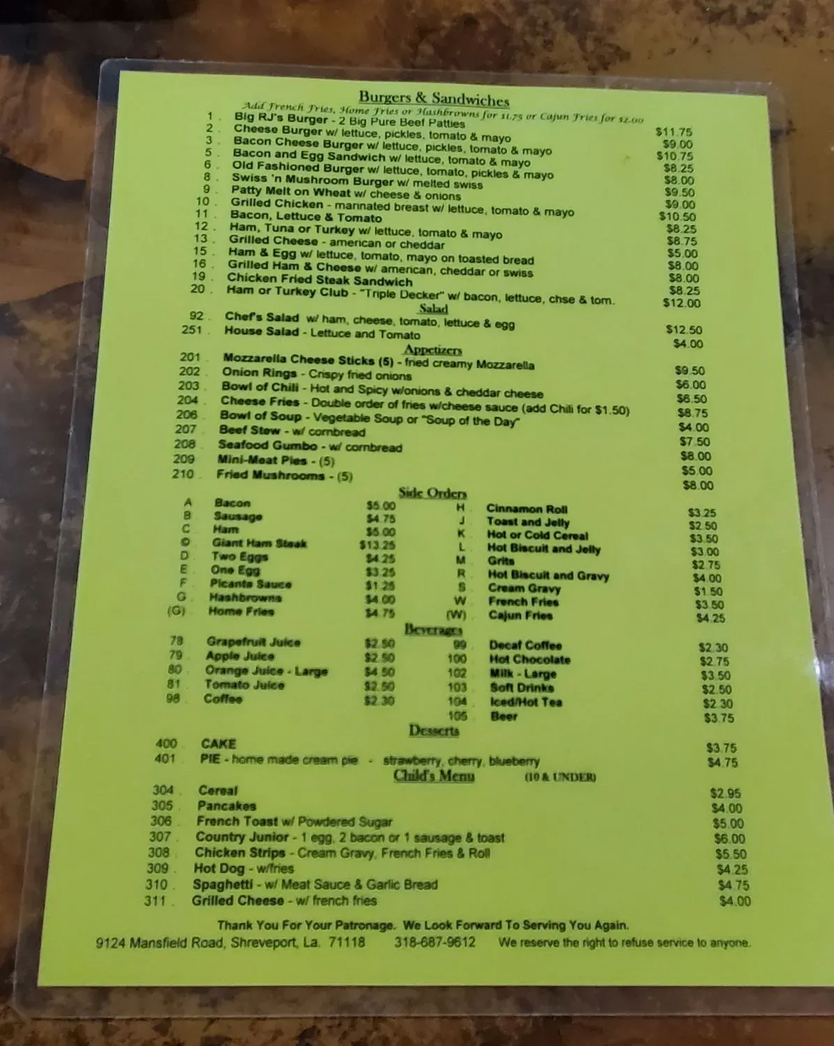 Menu 4