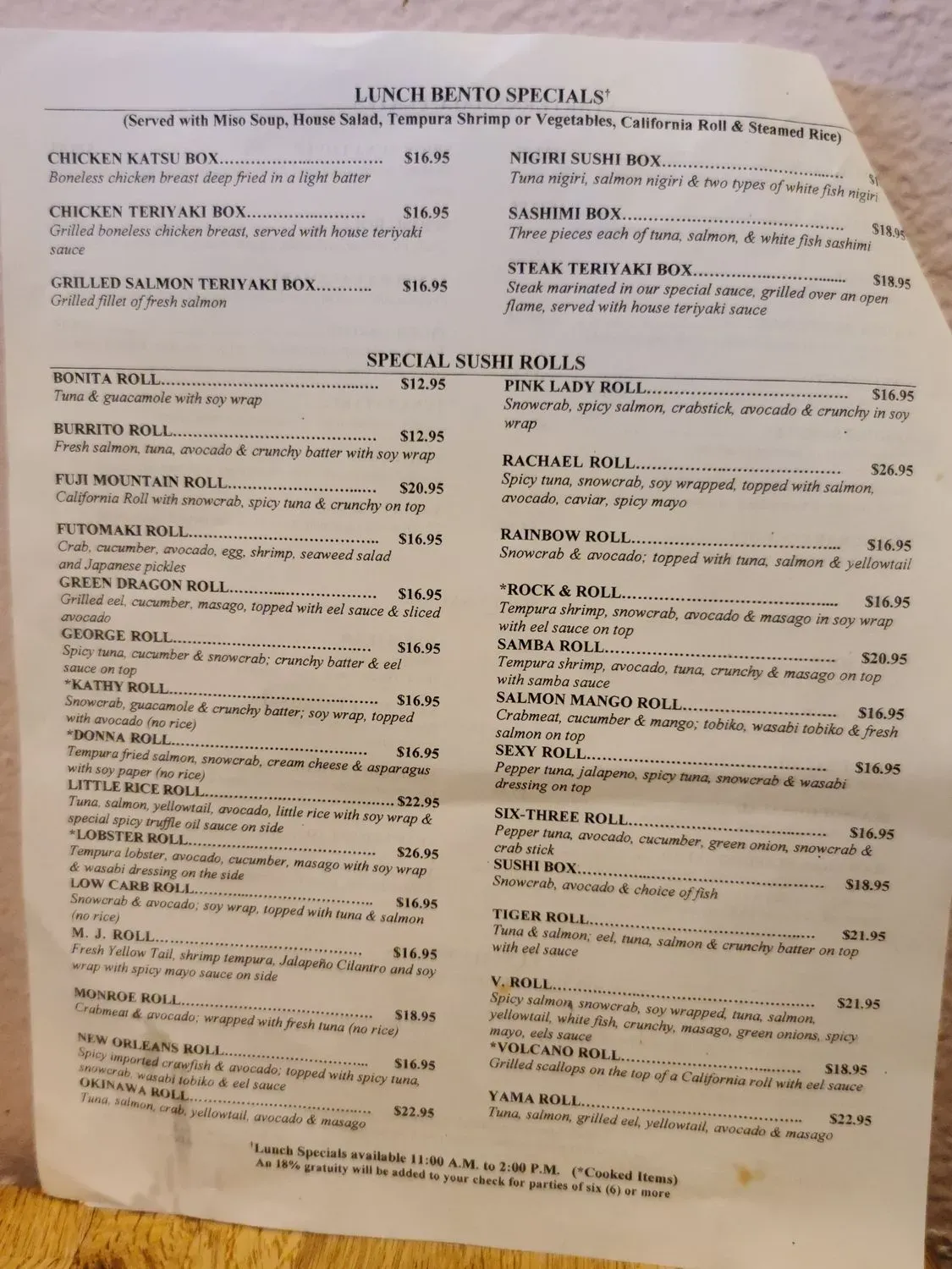 Menu 1