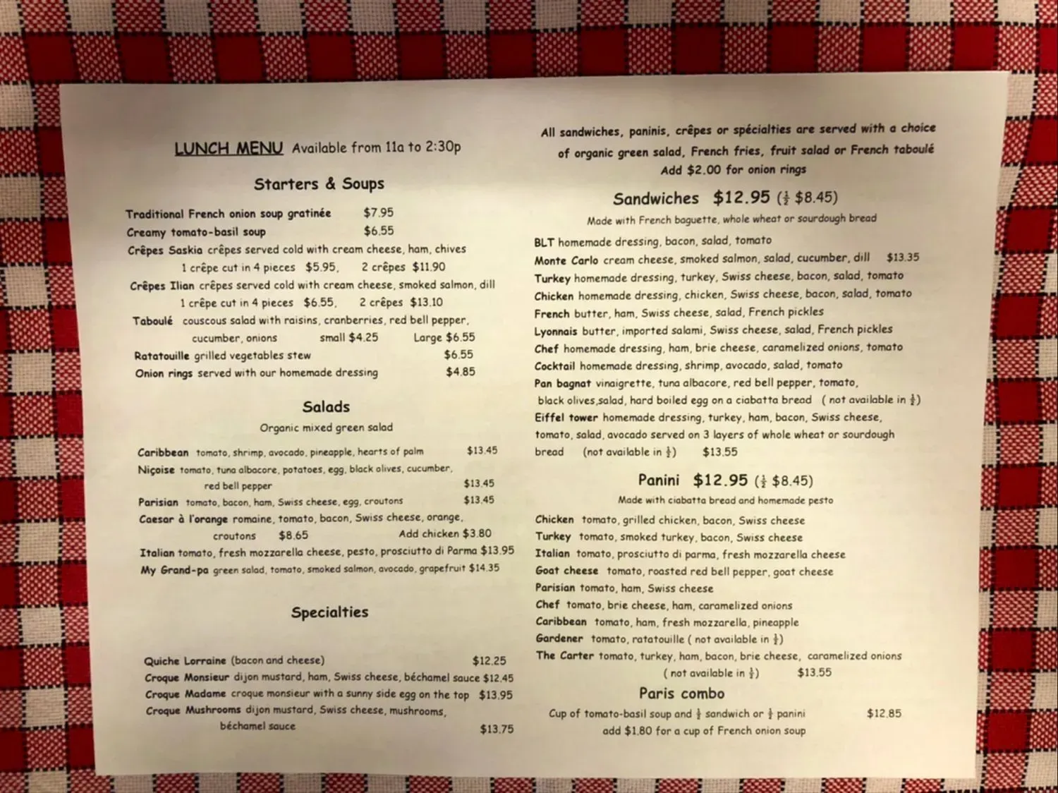 Menu 2