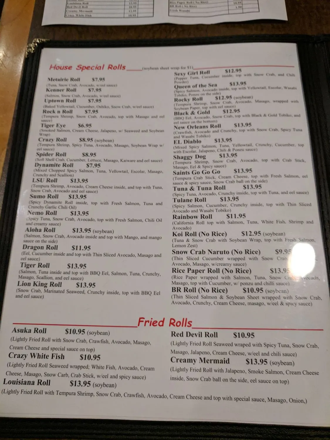 Menu 5