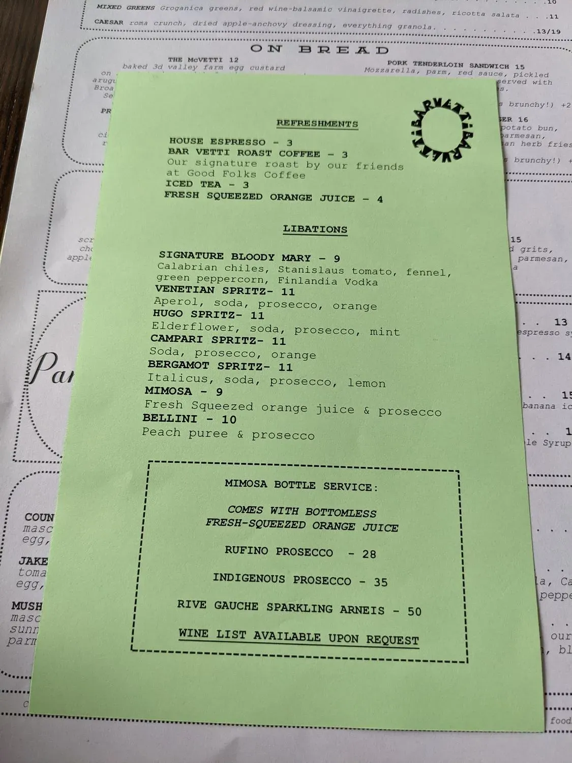 Menu 1