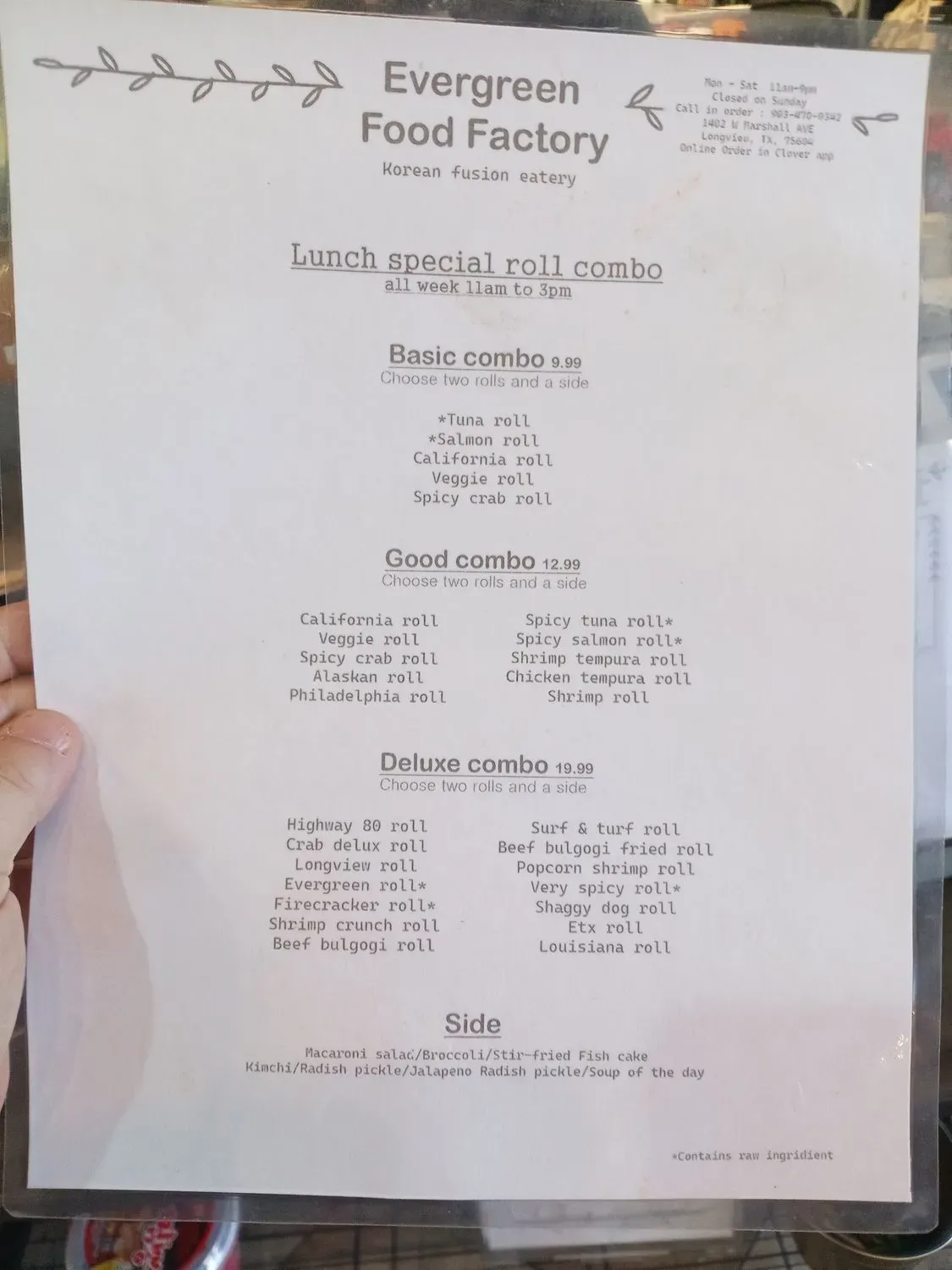 Menu 2