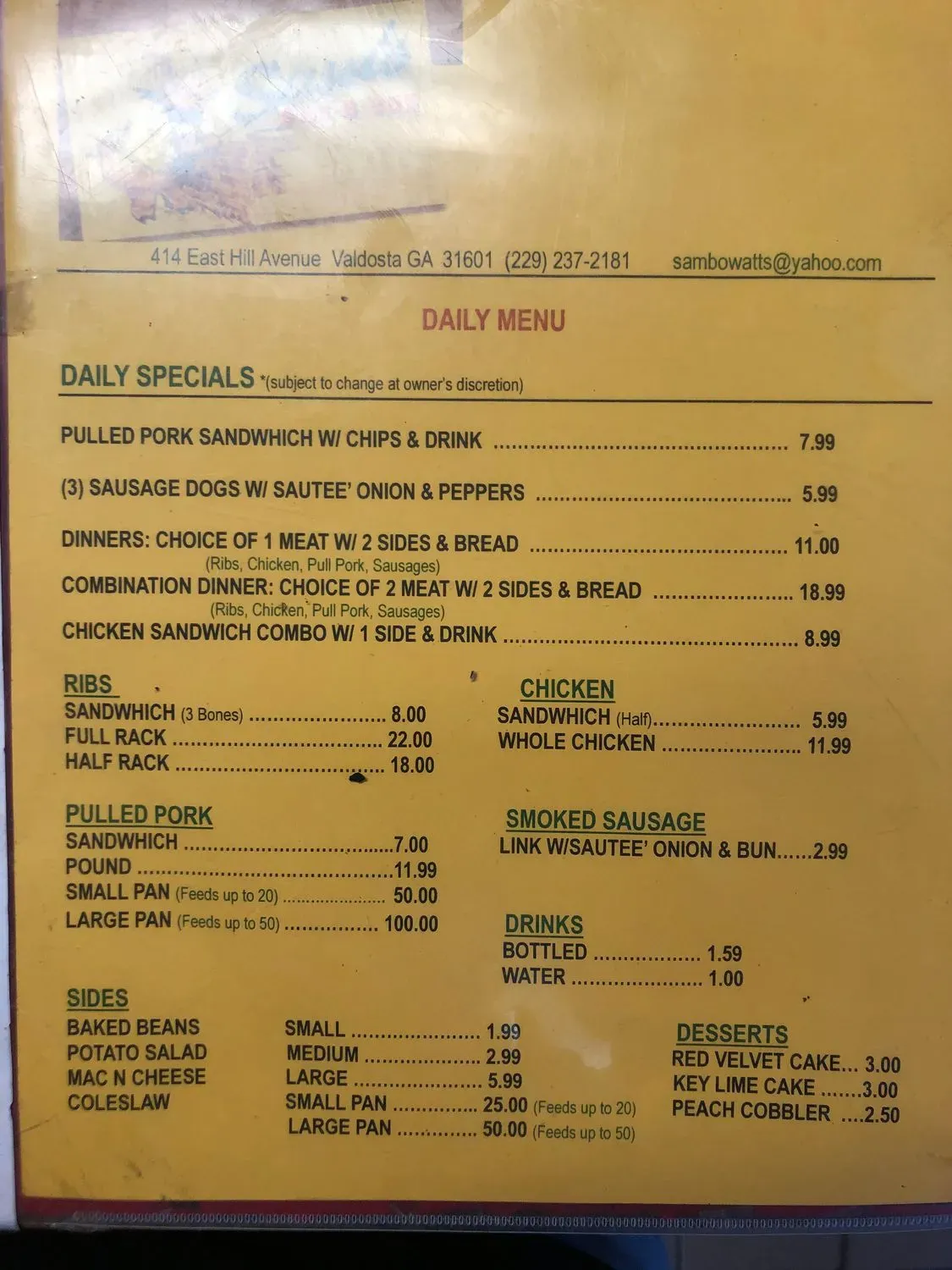 Menu 1