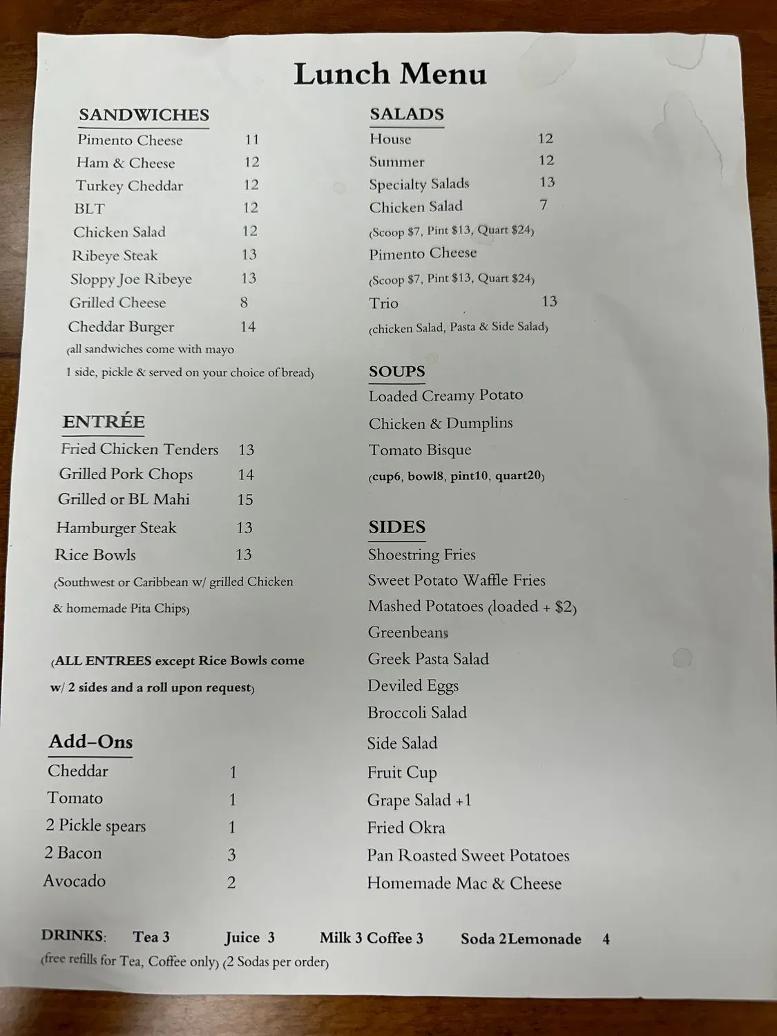 Menu 2