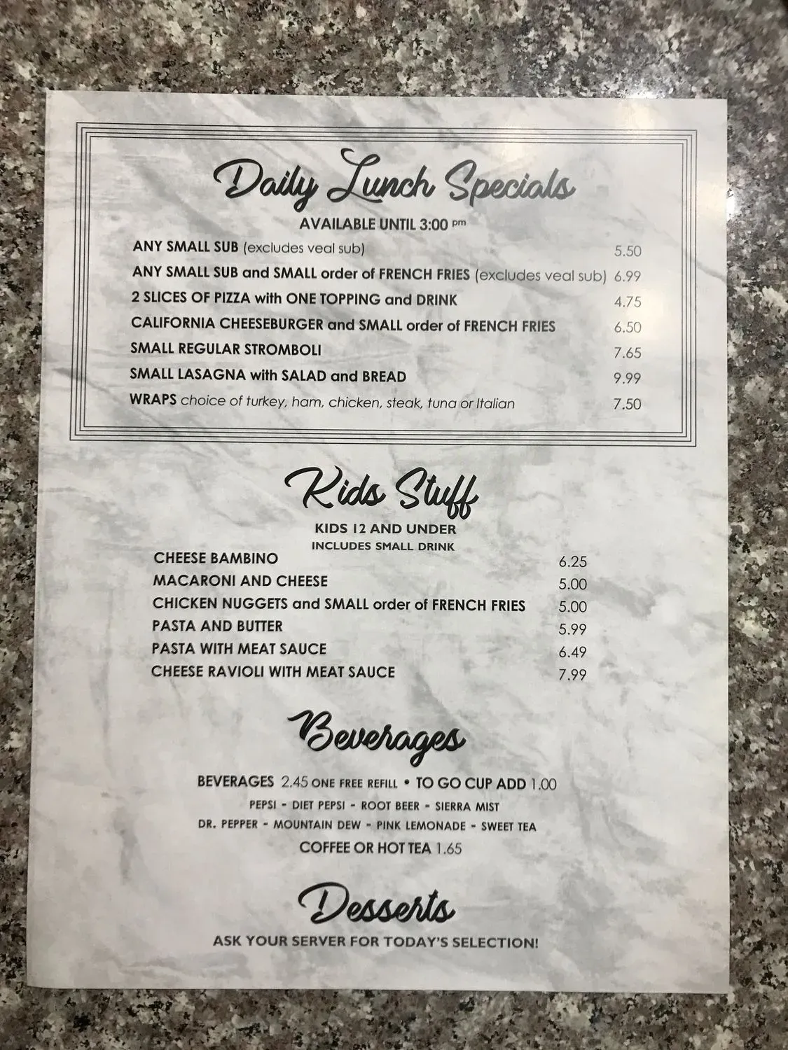 Menu 5