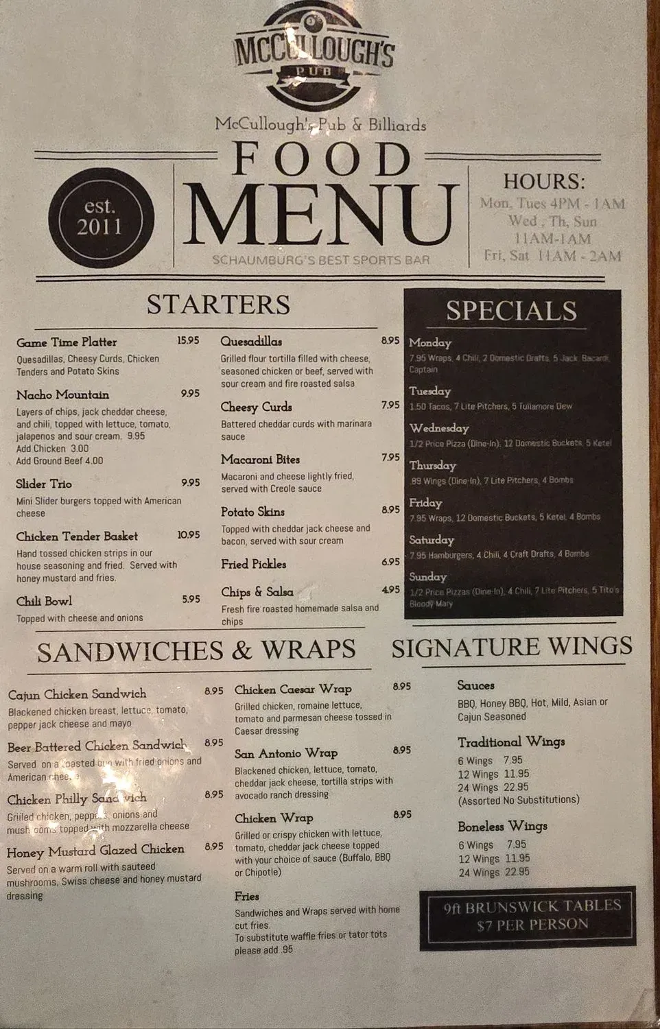 Menu 1