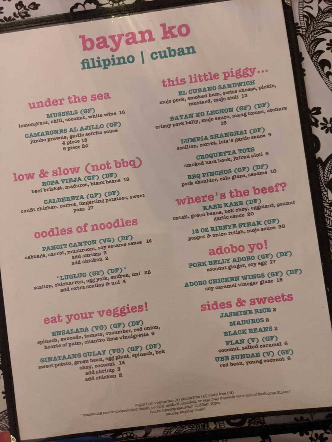 Menu 5