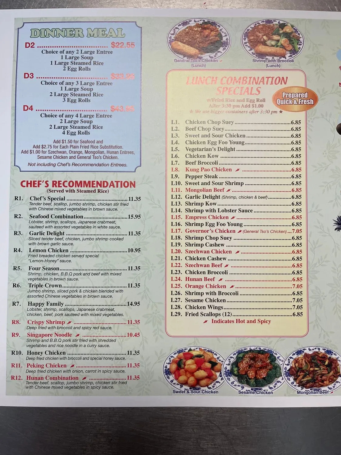 Menu 1