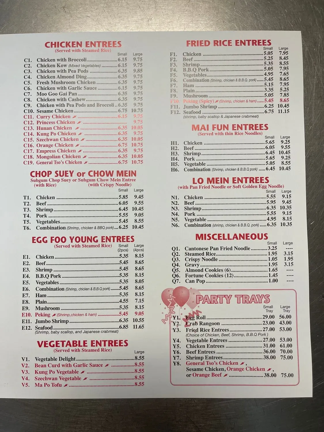 Menu 2