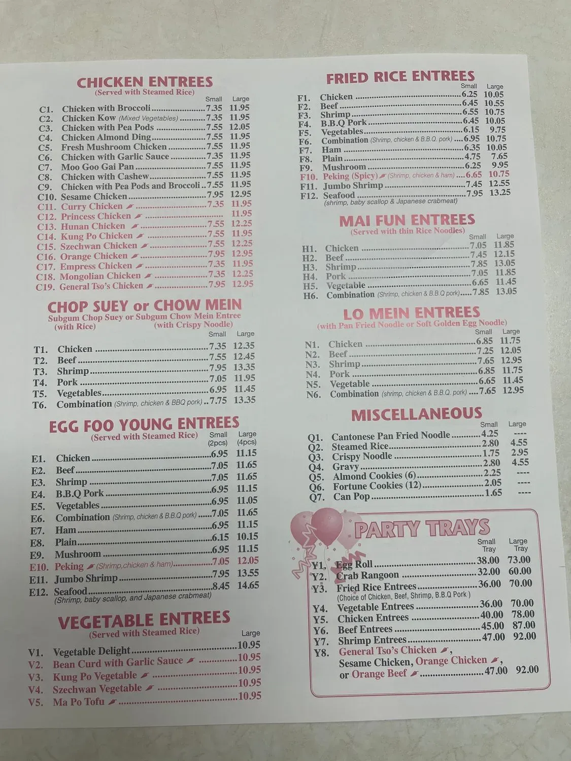 Menu 1