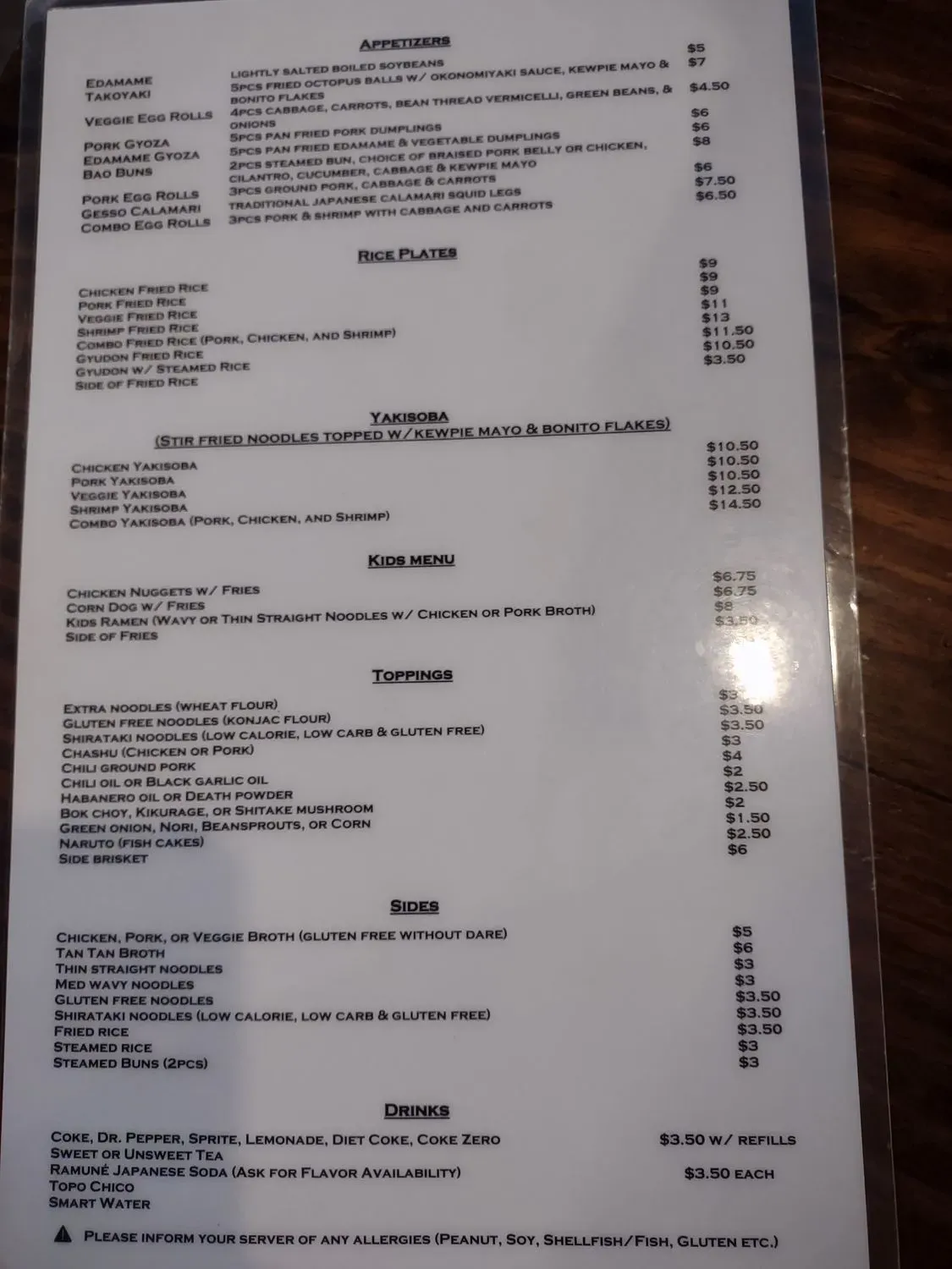 Menu 5