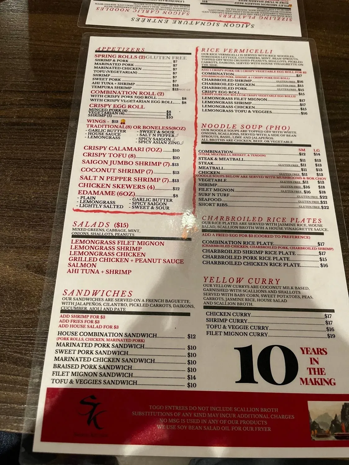 Menu 5