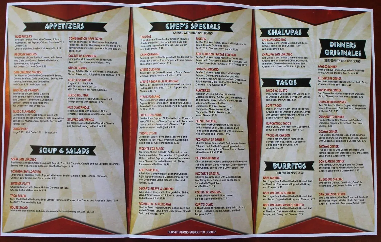 Menu 5