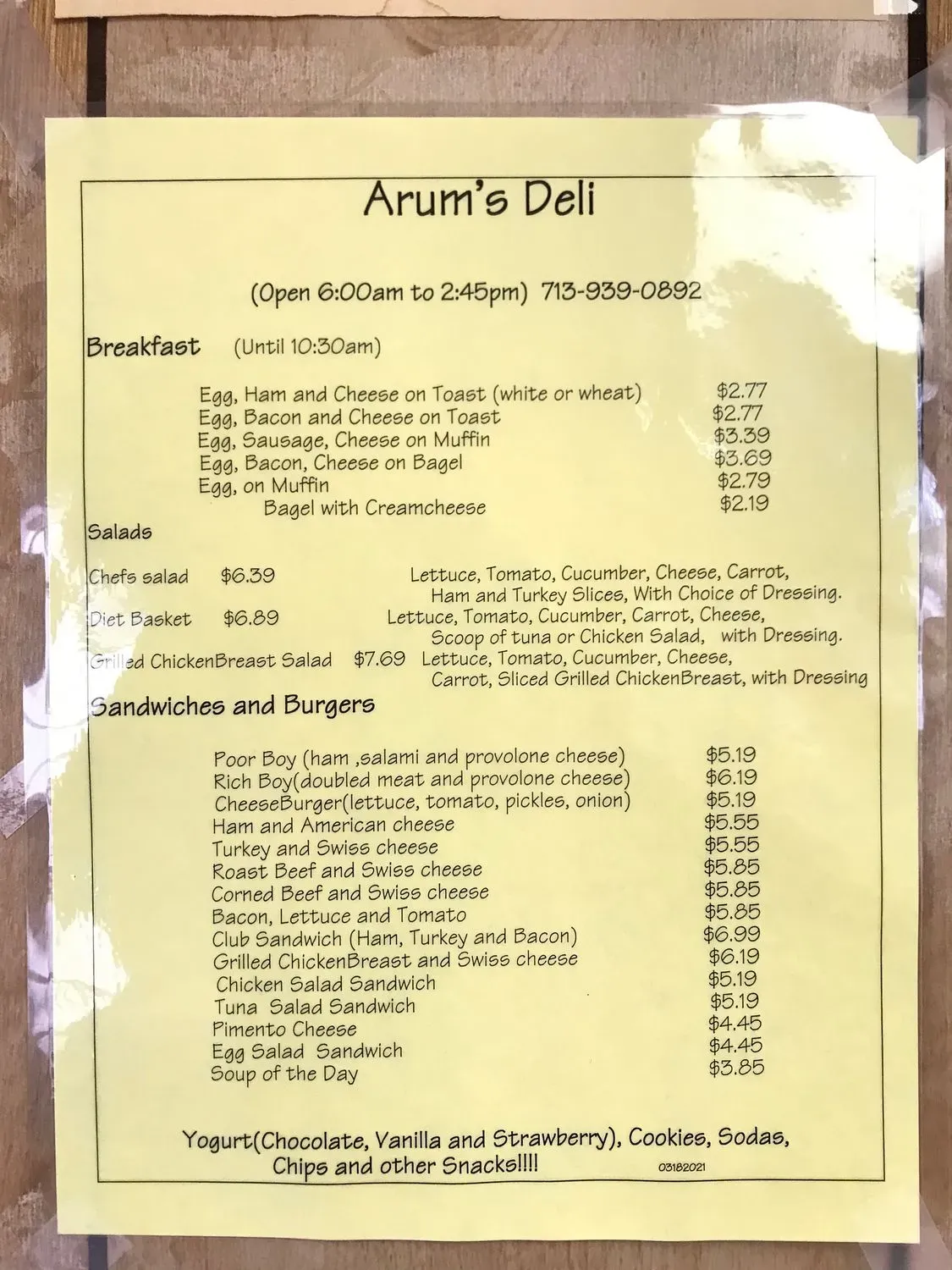 Menu 1