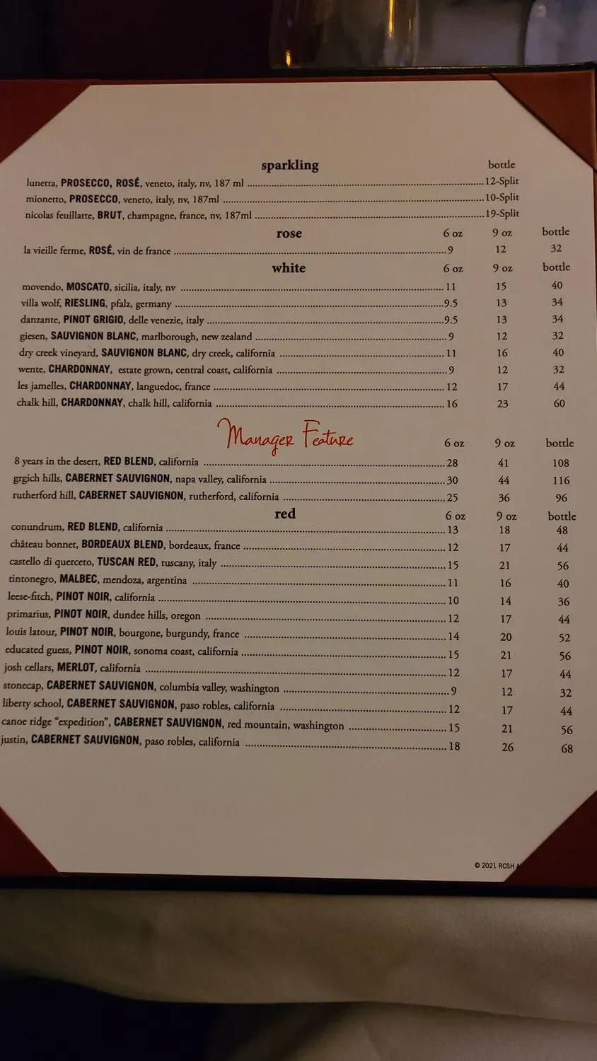 Menu 6