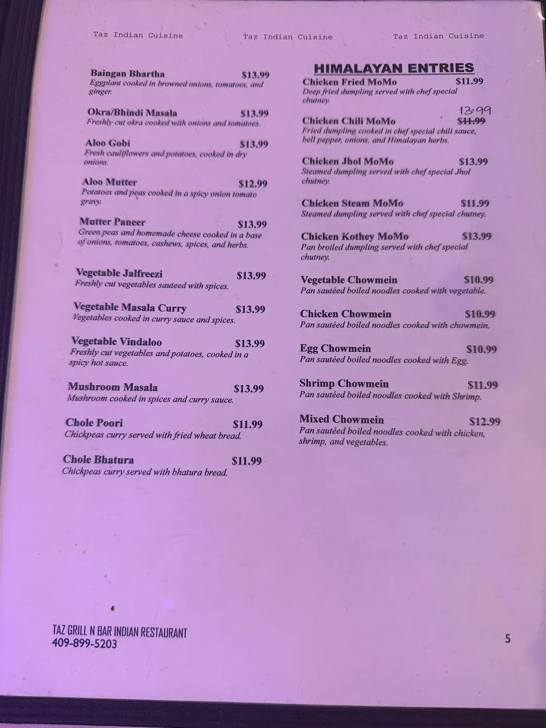 Menu 5