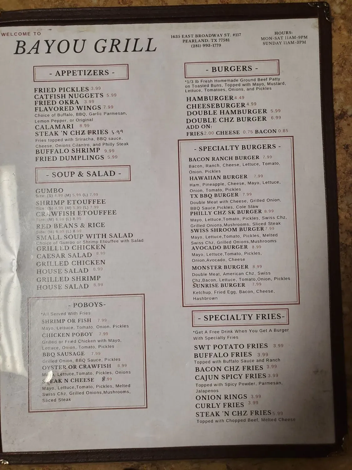 Menu 1