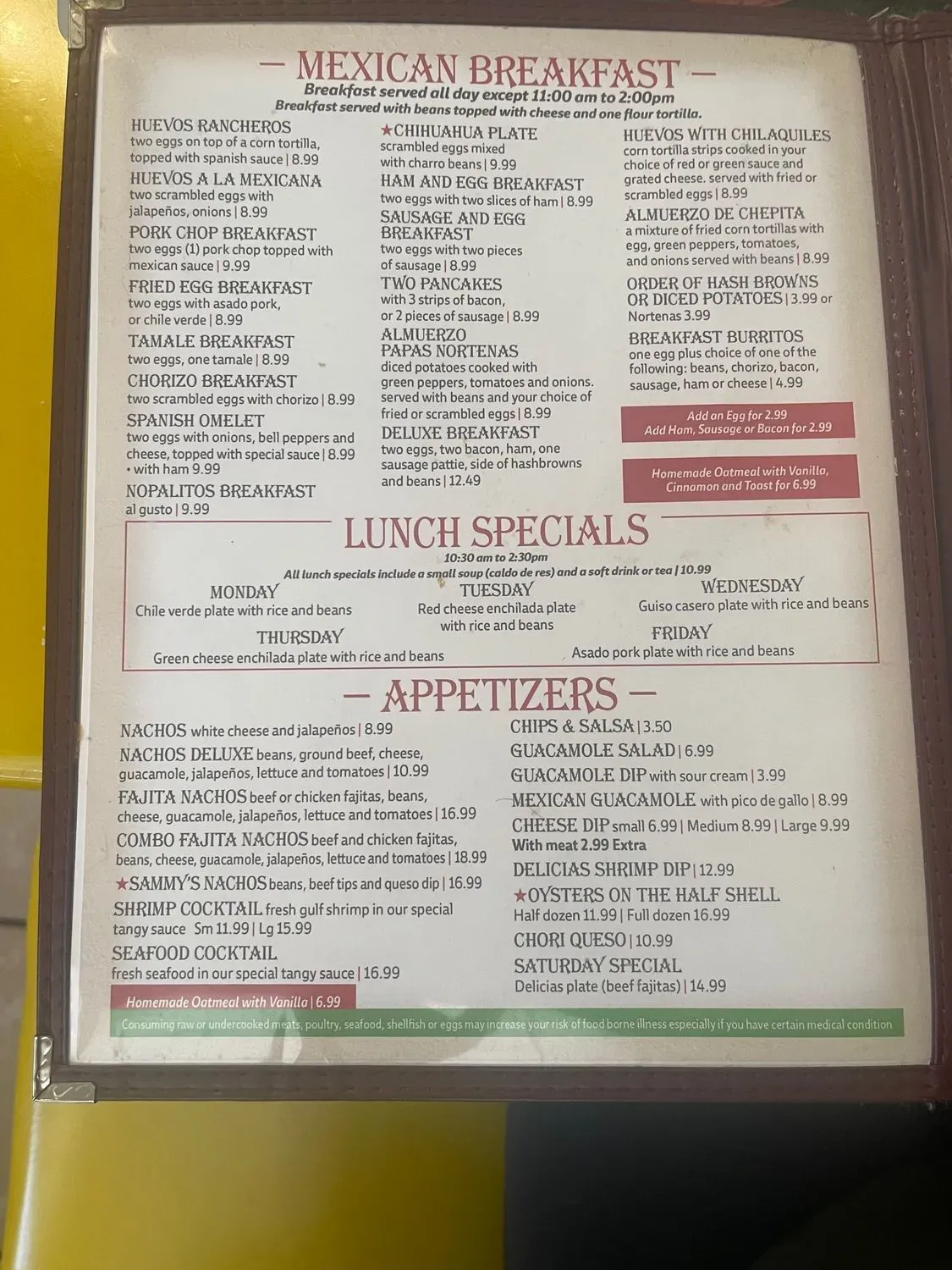 Menu 1