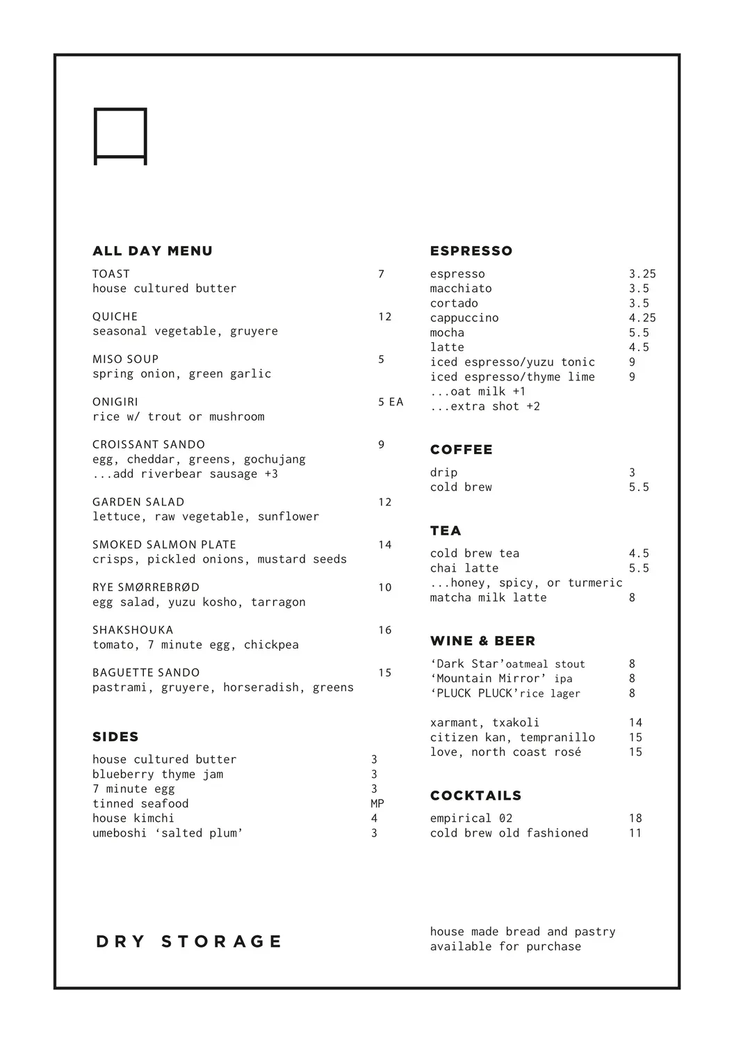 Menu 1