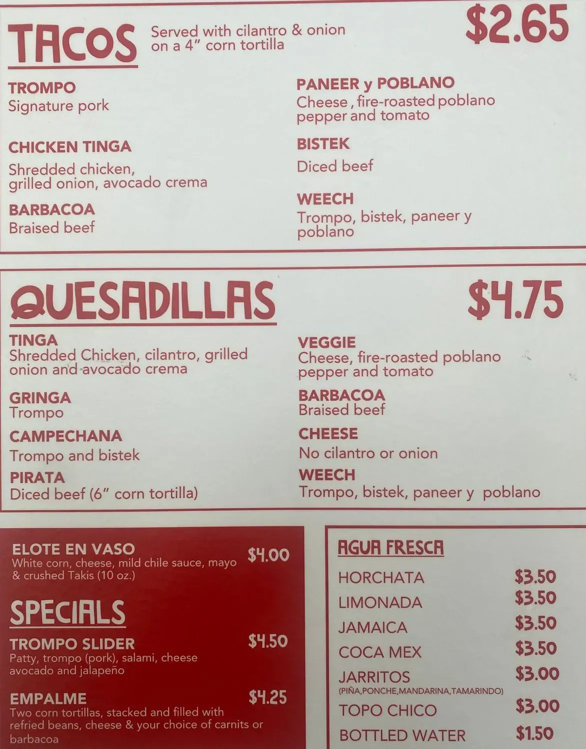 Menu 1