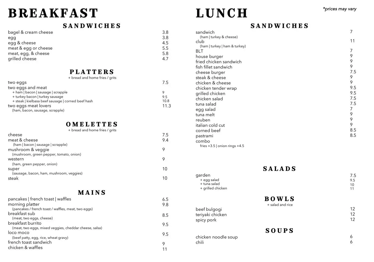 Menu 1