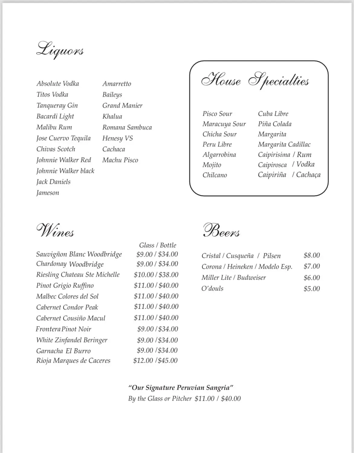 Menu 1