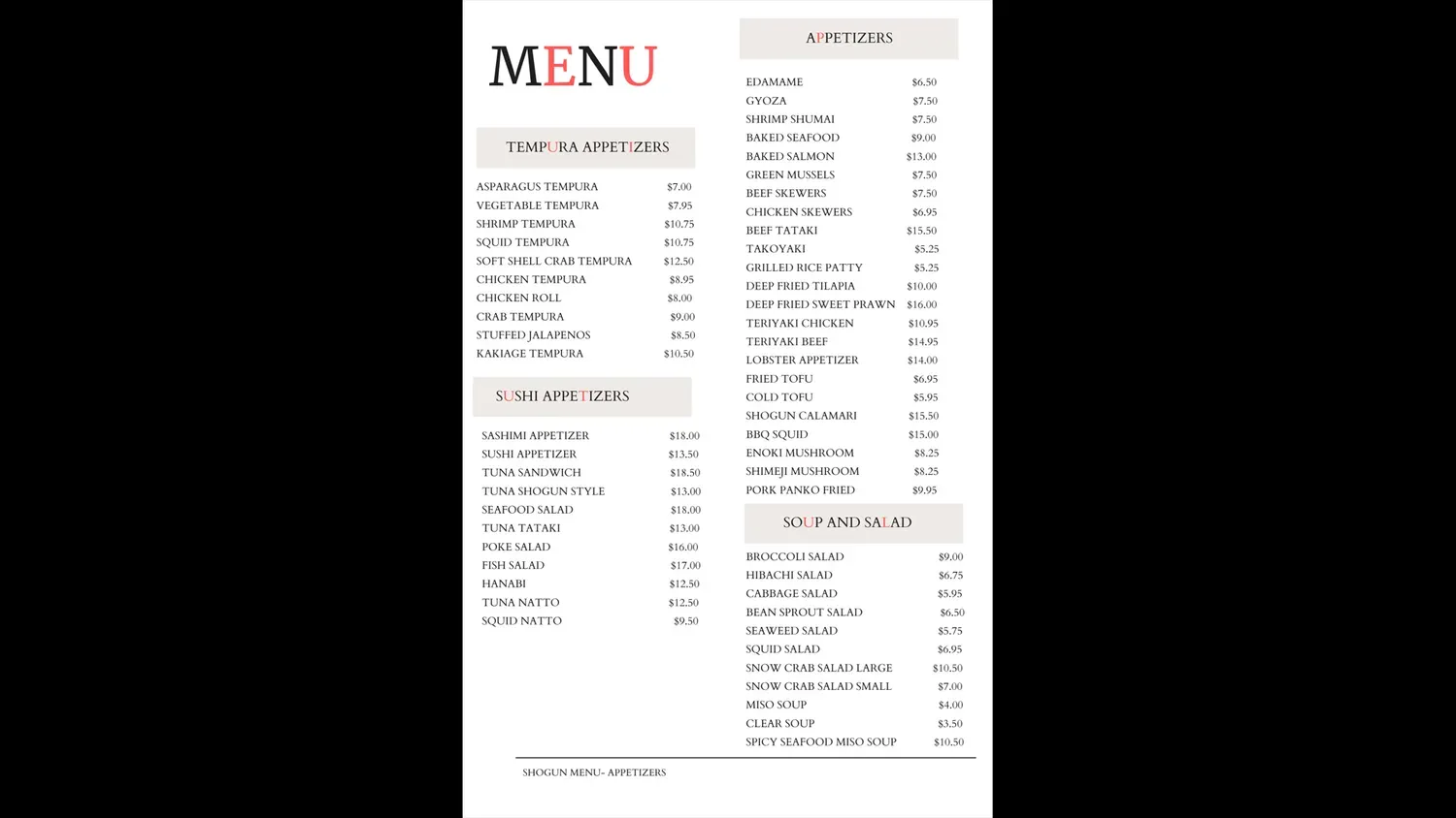 Menu 3