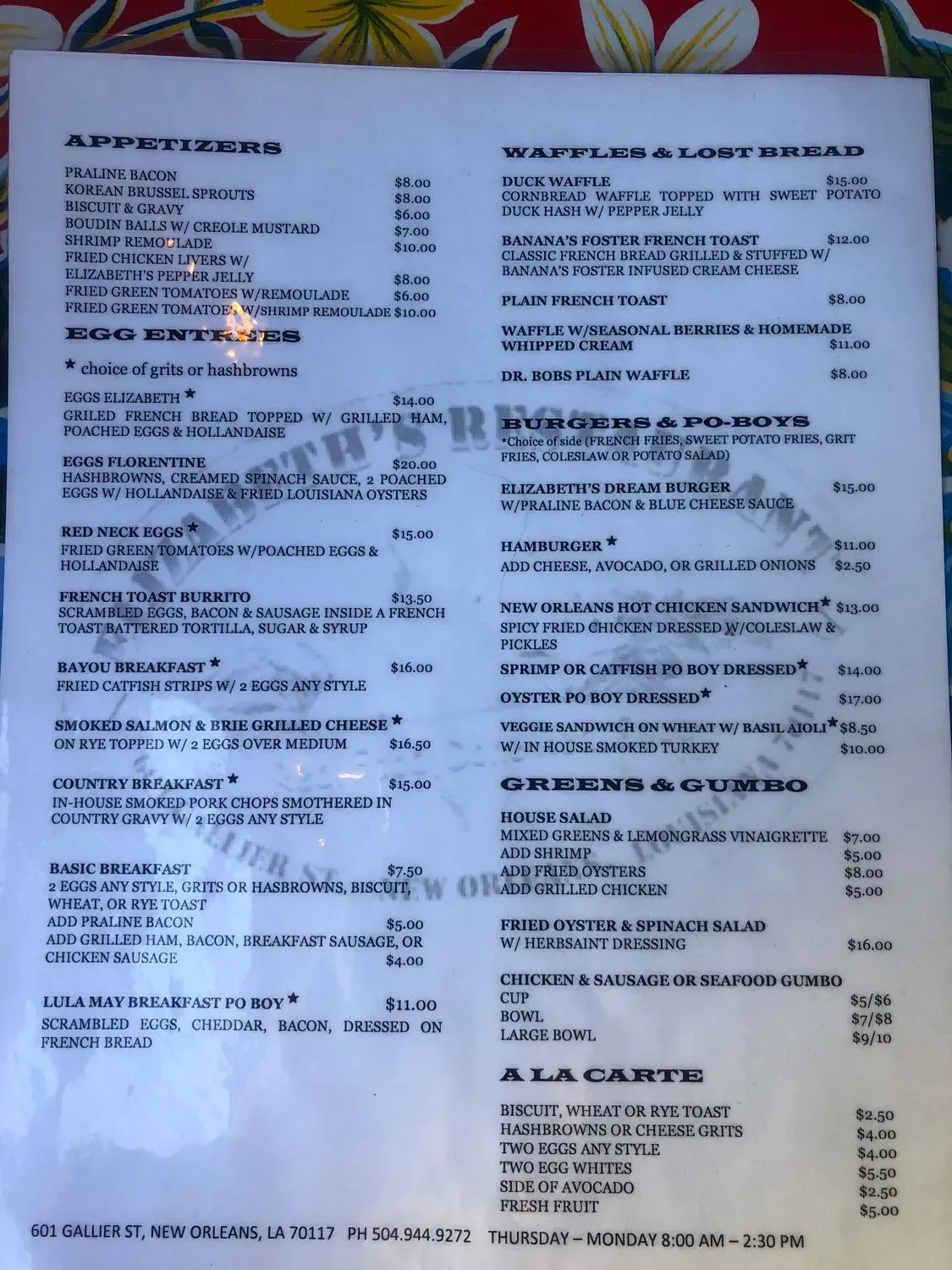 Menu 5