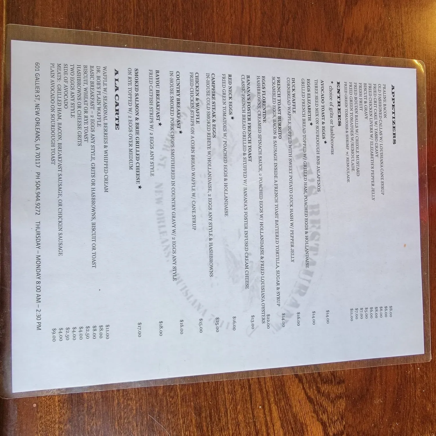 Menu 6