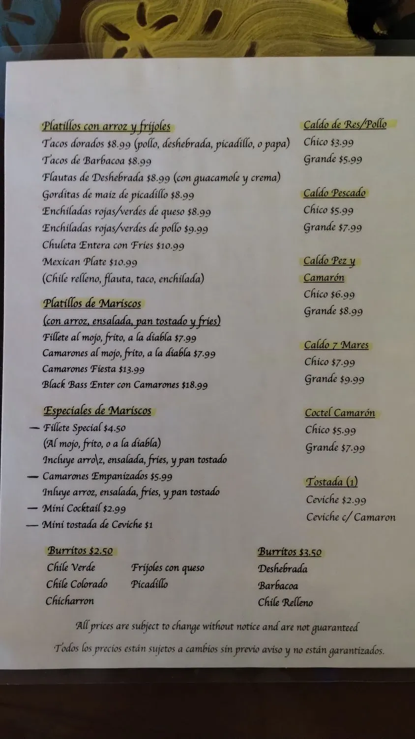 Menu 2