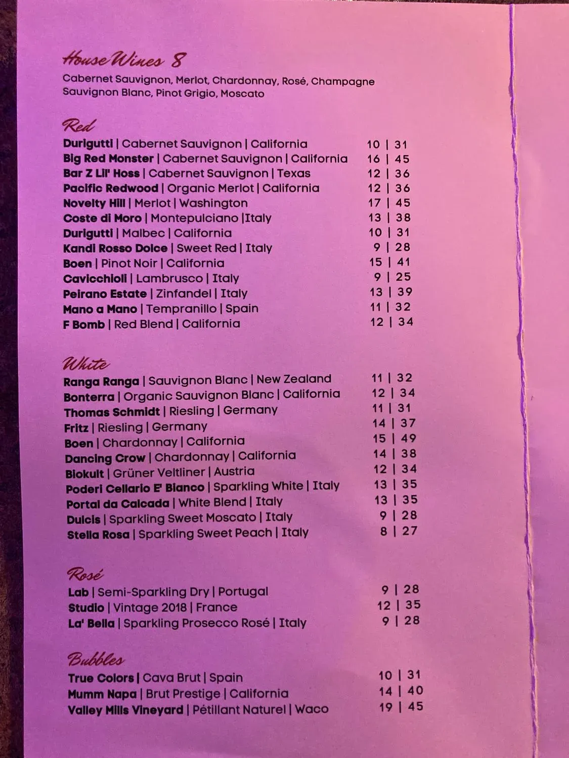 Menu 1