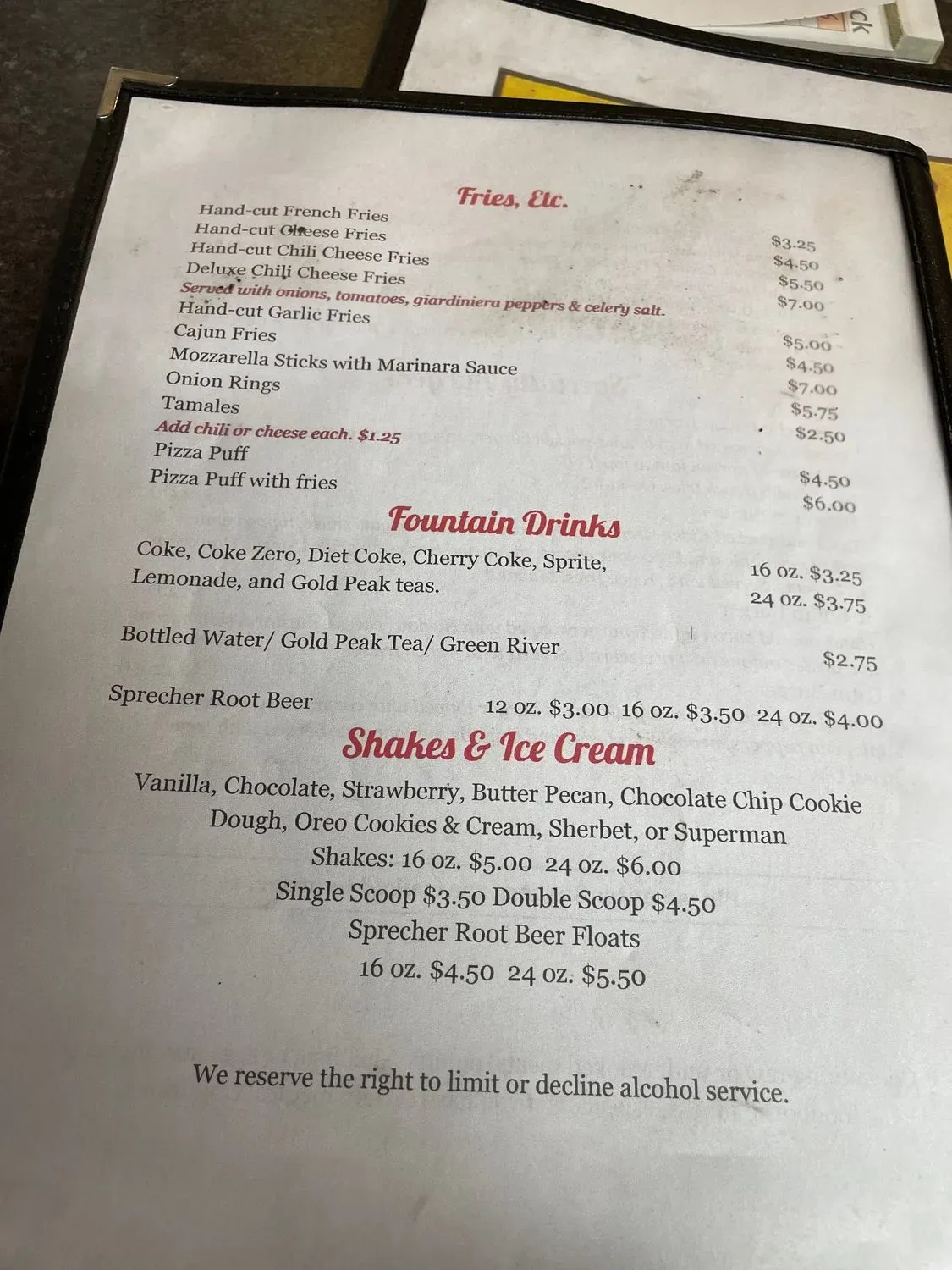 Menu 1