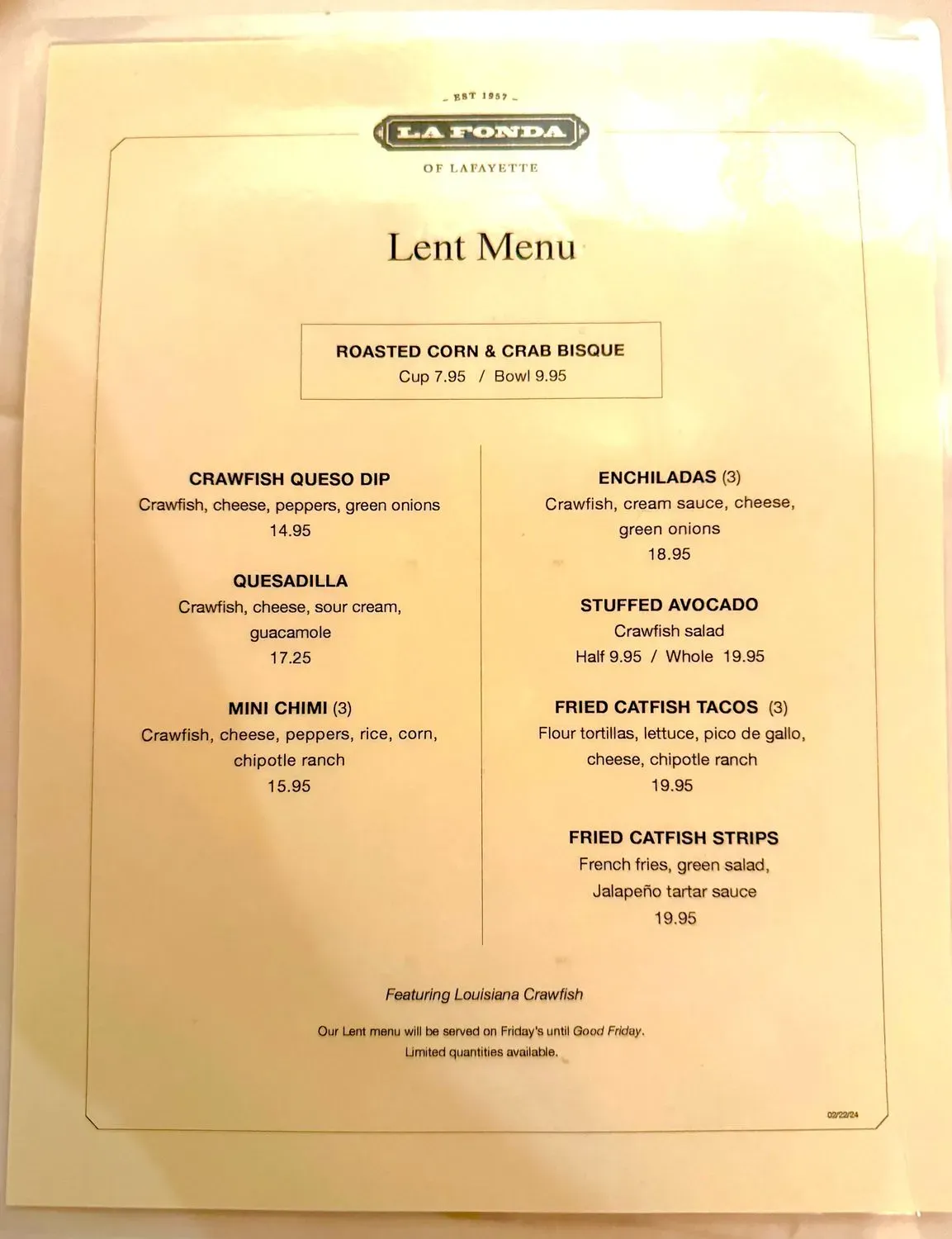 Menu 1