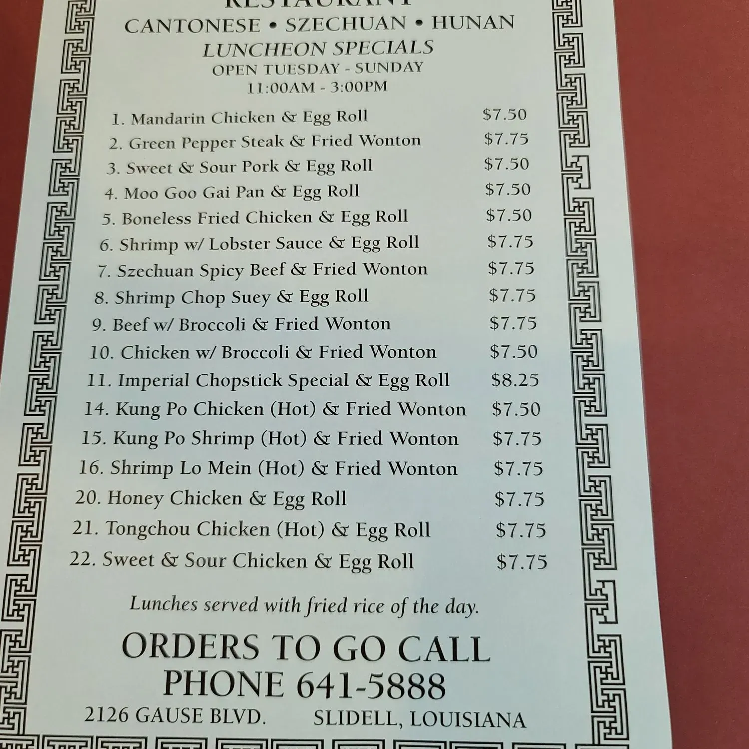 Menu 1