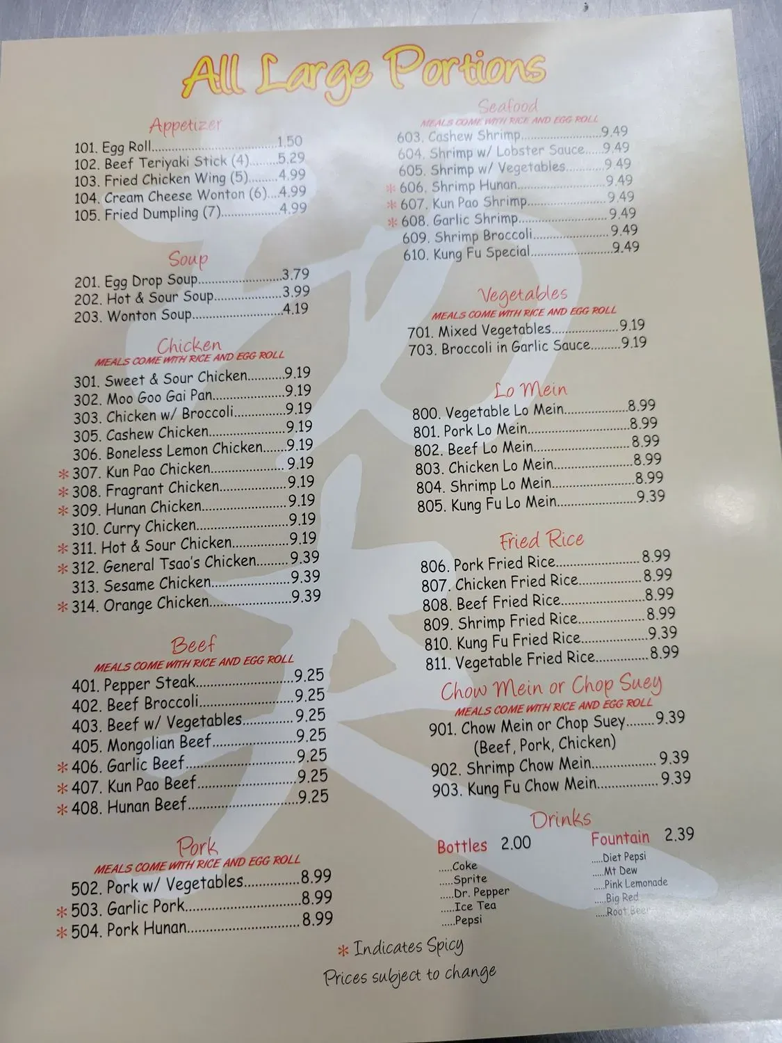 Menu 1