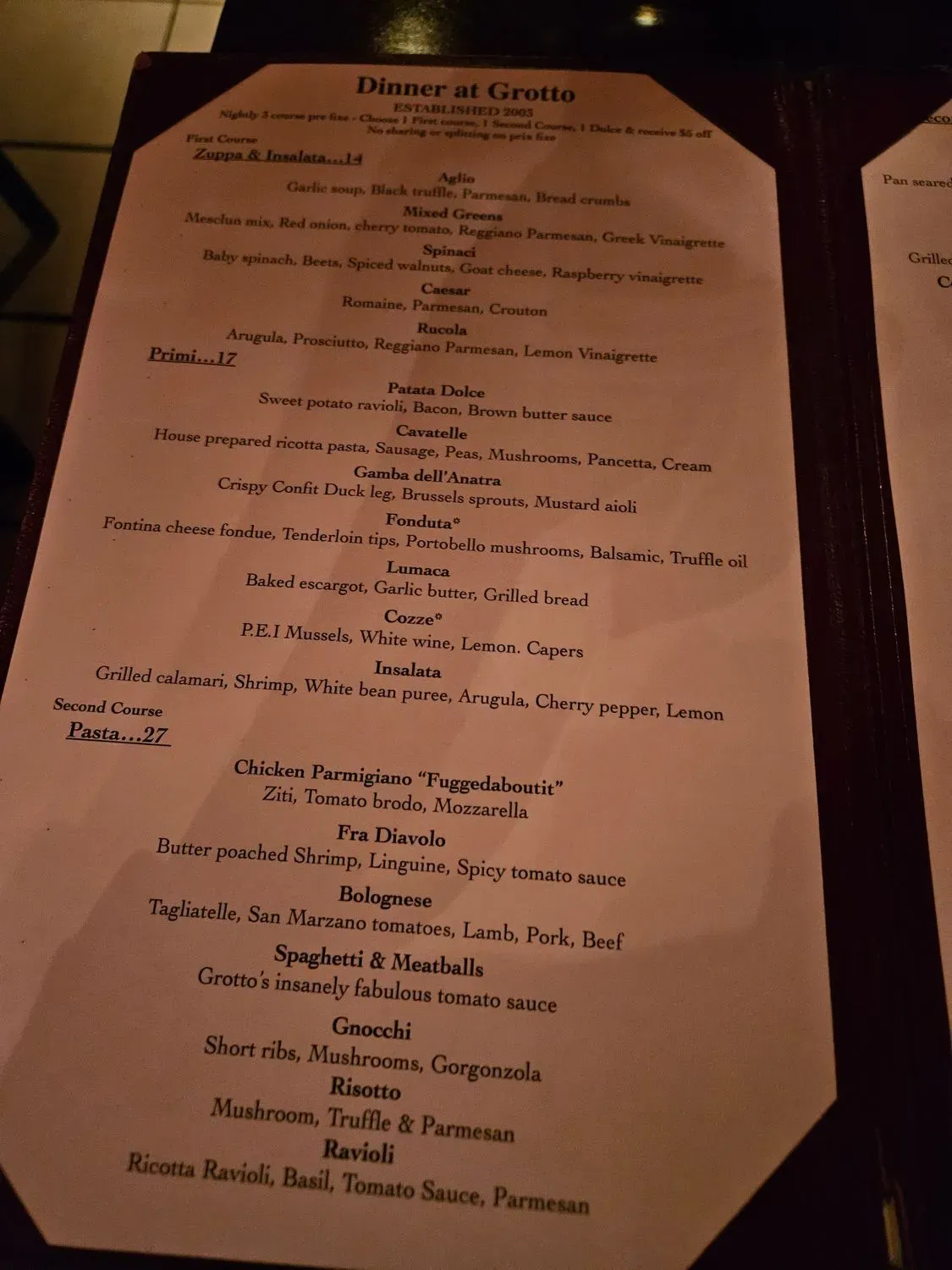 Menu 1