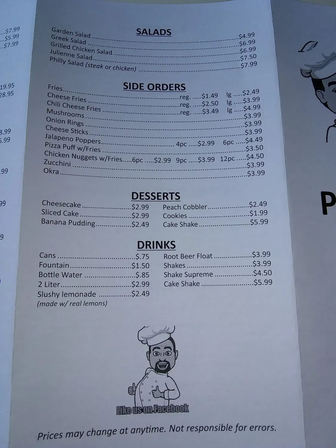 Menu 5